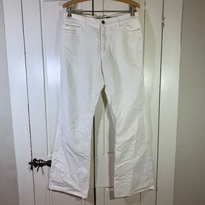 Vintage Gap Women White Low Rise Flare Corduroy Pants Stretch Size 8 Y2K 2000s